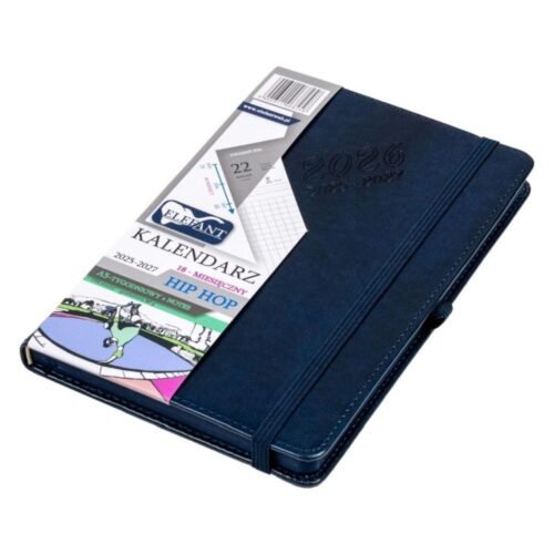 Kalendarz 2025/2027 A5 18M + notes Hip Hop granat