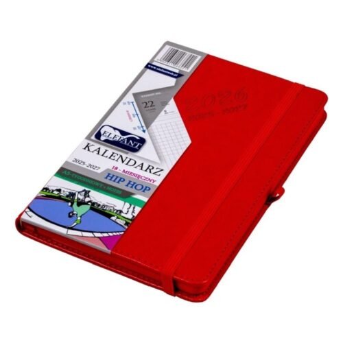 Kalendarz 2025/2027 A5 18M + notes Hip Hop czerw