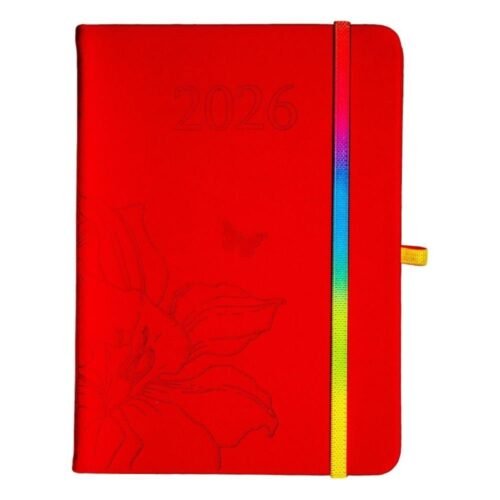 Kalendarz 2026 B6 tyg. Hip Hop czerwony