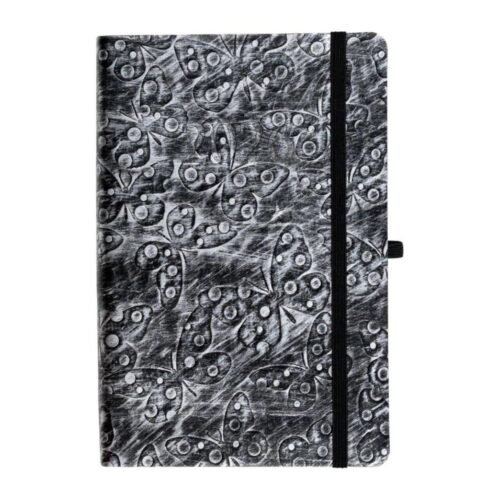 Kalendarz 2026 A5 dzienny Jazz motyl-srebrny