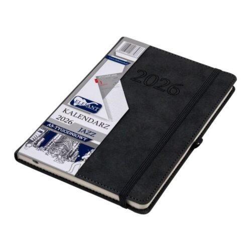 Kalendarz 2026 A5 tygodniowy Jazz grafitowy