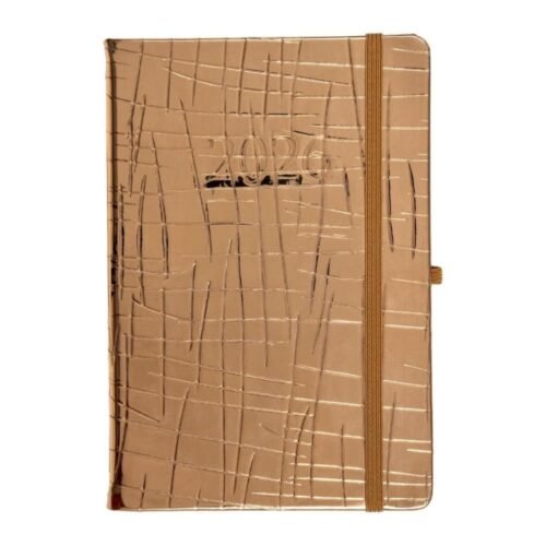 Kalendarz 2026 A5 tygodniowy Jazz złoty