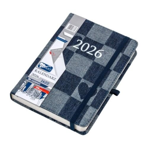 Kalendarz 2026 B6 dzienny Jazz jeans-serca
