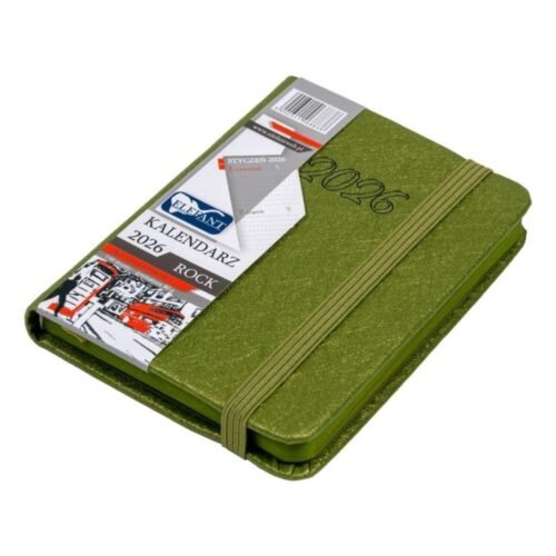 Kalendarz 2026 A7 tyg Rock oliwkowy