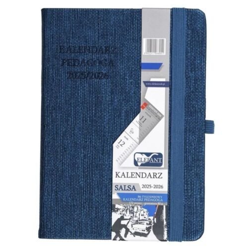 Kalendarz pedagoga 2025/26 B6 tyg. Salsa perłowy