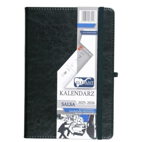 Kalendarz pedagoga 2025/26 A5 tyg. Salsa zielony
