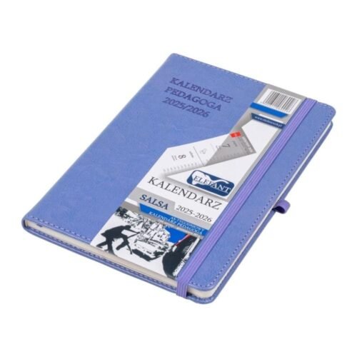 Kalendarz pedagoga 2025/26 A5 tyg Salsa fioletowy