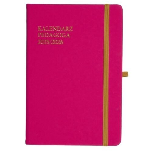Kalendarz pedagoga 2025/26 A5 tyg. Salsa różowy