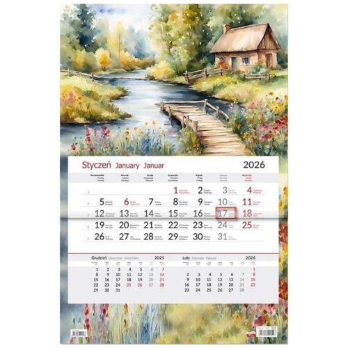 Kalendarz 2026 jednodzielny Chatka