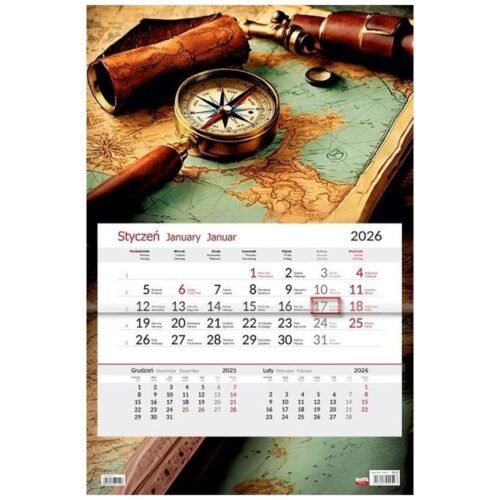 Kalendarz 2026 jednodzielny Kompas