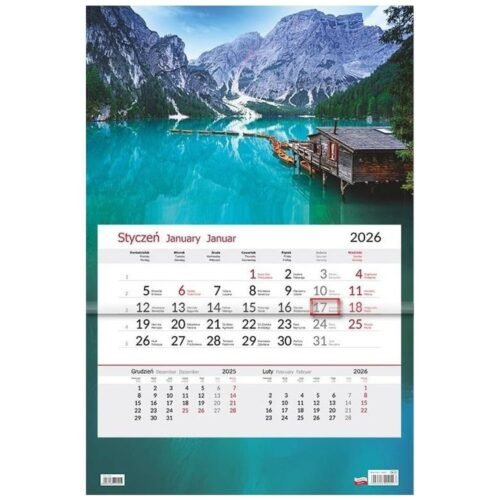 Kalendarz 2026 jednodzielny Łódki