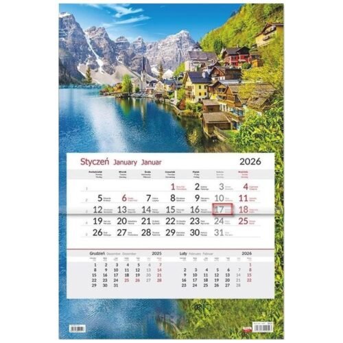 Kalendarz 2026 jednodzielny Miasteczko