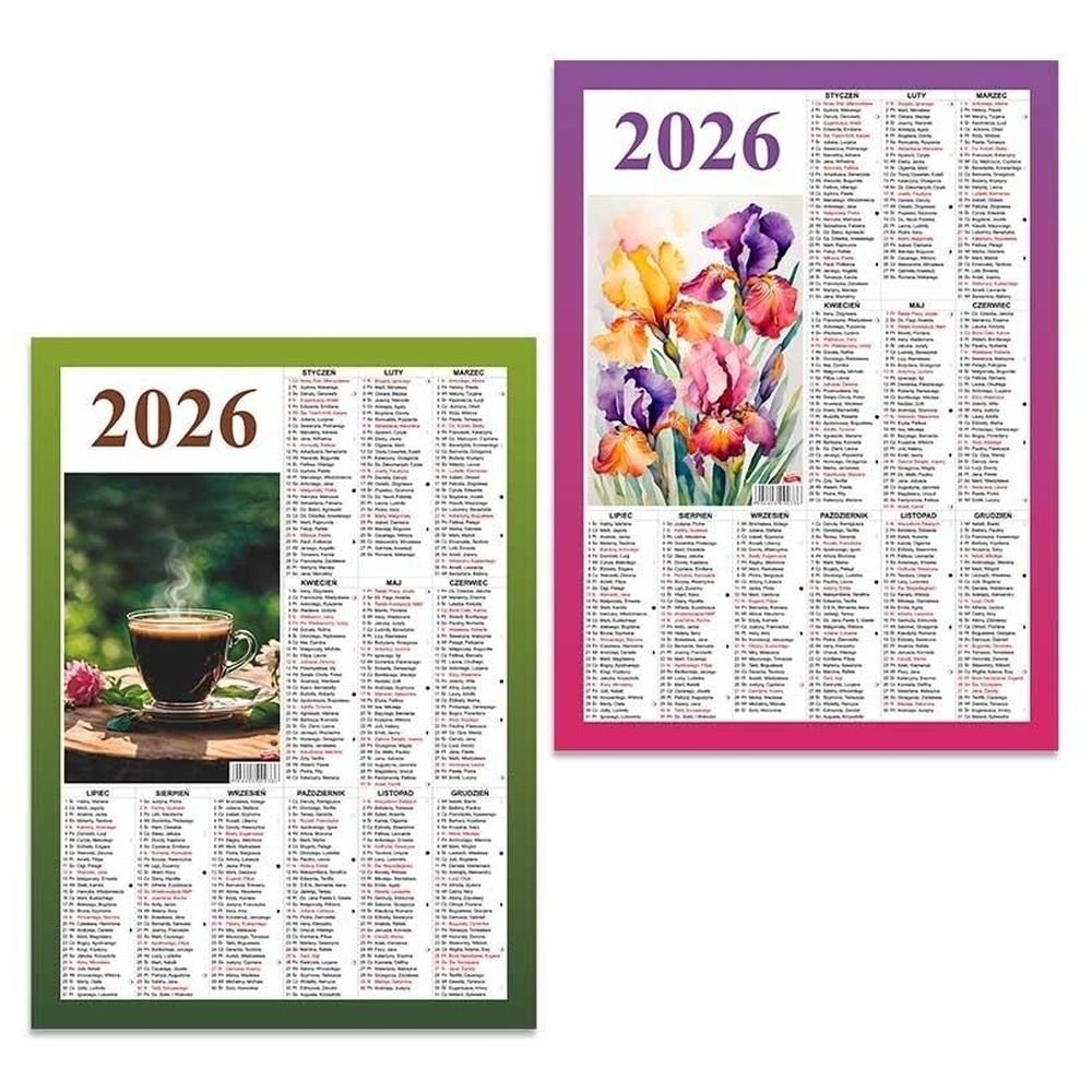 Kalendarz 2026 plakietka MIX