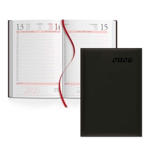 Kalendarz 2026 A5 czarny