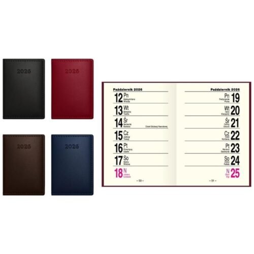 Kalendarz 2026 A7 kieszonkowy tygodniowy Mój MIX