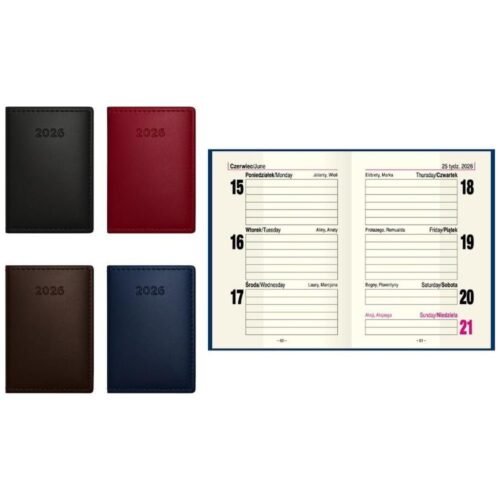Kalendarz 2026 A7 kieszonkowy tygodniowy Lira MIX