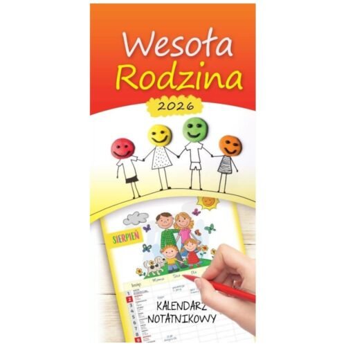 Kalendarz 2026 terminarz rodzinny Wesoła rodzina