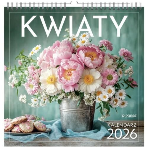 Kalendarz 2026 Wieloplanszowy Kwadrat Kwiaty