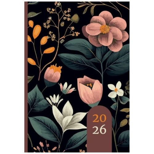 Terminarz 2026 dzienny A5 laminowany MIX