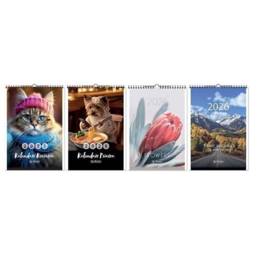 Kalendarz 2026 ścienny A4 pionowy mix HERLITZ