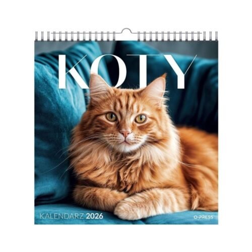 Kalendarz 2026 wieloplanszowy kwadrat Koty