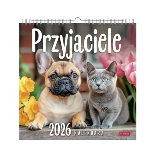 Kalendarz 2026 wieloplanszowy kwadrat Przyjaciele