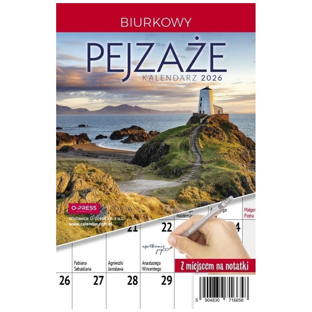 Kalendarz 2026 A5 biurkowy miesięczny