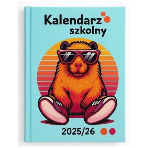 Kalendarz 2025/2026 A5 tygodniowy szkolny Kapibara