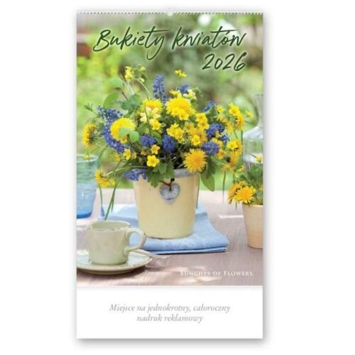 Kalendarz 2026 reklamowy Bukiety kwiatów