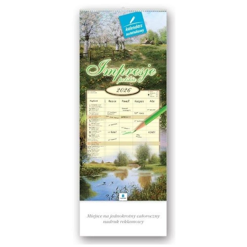 Kalendarz 2026 notatnikowy Impresje polskie