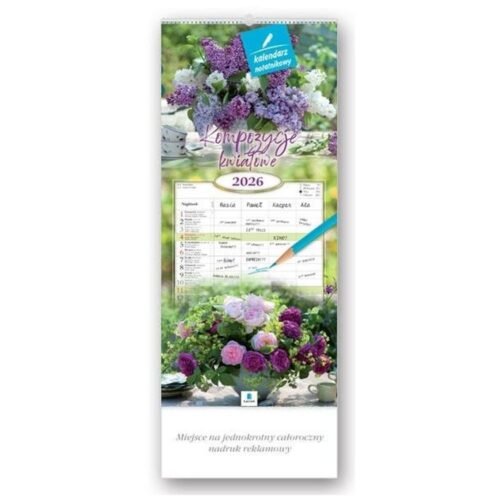 Kalendarz 2026 notatnikowy Kompozycje kwiatowe