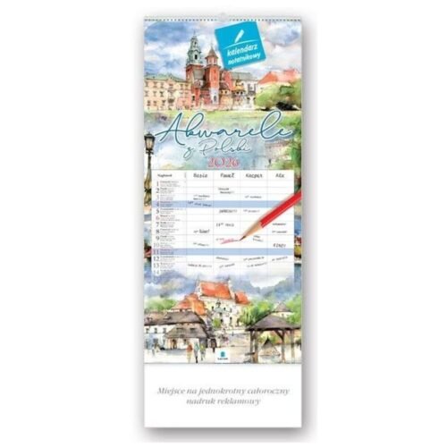 Kalendarz 2026 notatnikowy Akwarele z Polski