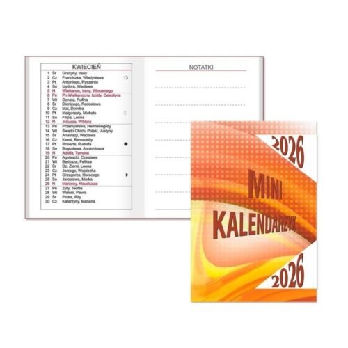 Kalendarz 2026 kieszonkowy mini MIX