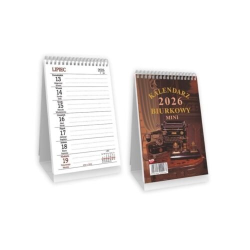 Kalendarz 2026 Biurkowy pionowy mini