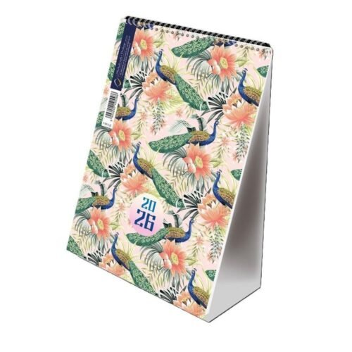 Kalendarz 2026 A5 pionowy ze spiralką pawie