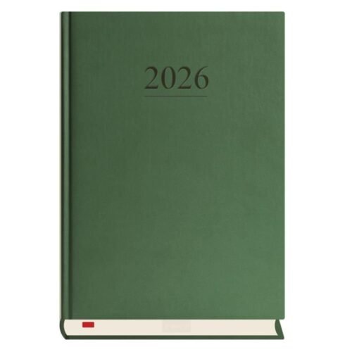 Terminarz 2026 A5 dzienny Menadżera zielony