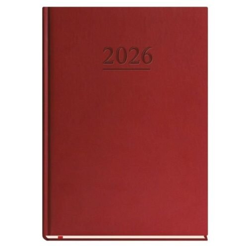 Terminarz 2026 A4 tygodniowy uniwersalny bordowy