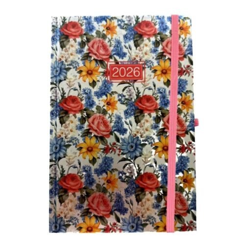 Terminarz 2026 dzienny A5 metalic połysk MIX