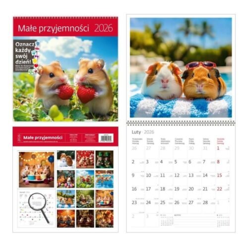 Kalendarz 2026 ścienny 30x30 Przyjemności HELMA