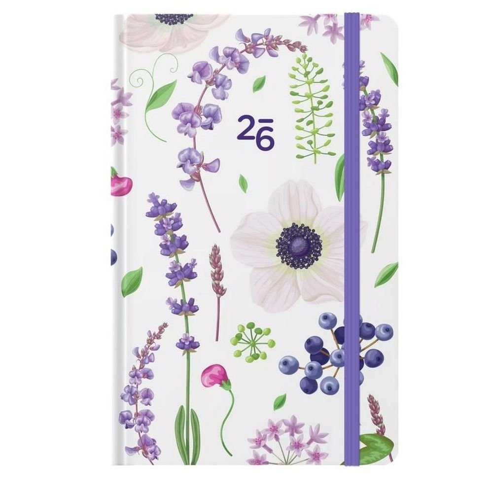 Kalendarz kieszonkowy 2026 Fioletowe kwiaty ALBI