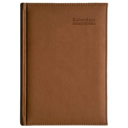 Kalendarz naucz. 2025/2026 B5 tyg. Vivella brązowy