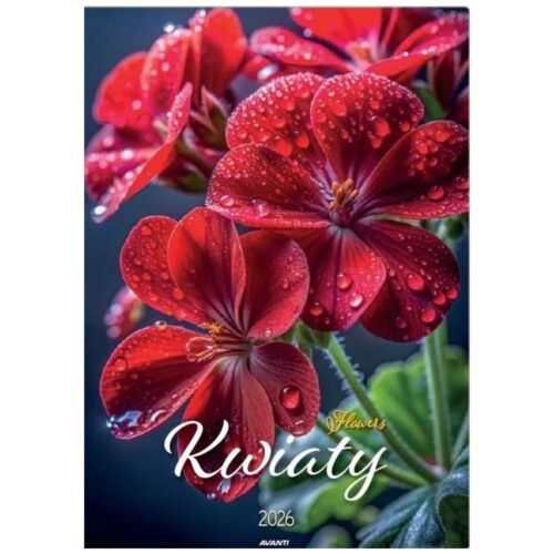 Kalendarz 2026 ścienny Kwiaty