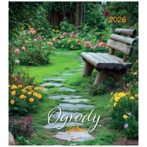 Kalendarz 2026 ścienny 32x32cm Ogrody