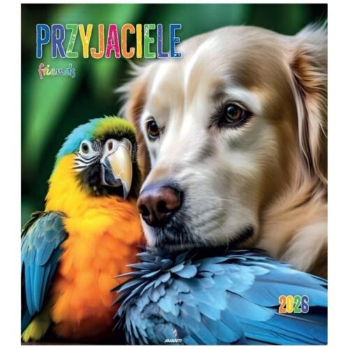 Kalendarz 2026 ścienny 32x32cm Przyjaciele