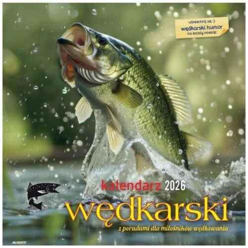 Kalendarz 2026 ścienny albumowy 30x30cm Wędkarski