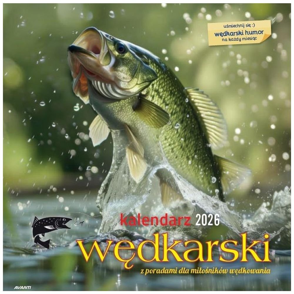 Kalendarz 2026 ścienny albumowy 30x30cm Wędkarski