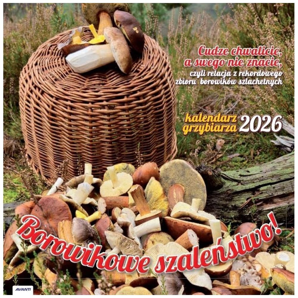 Kalendarz 2026 ścienny albumowy 30x30cm Grzybiarza