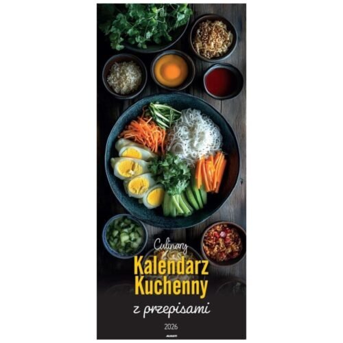 Kalendarz 2026 ścienny paskowy 22x49cm Kuchenny