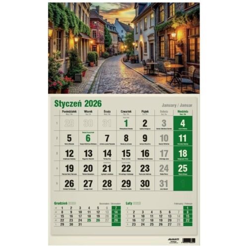 Kalendarz 2026 jednodzielny eko MIX