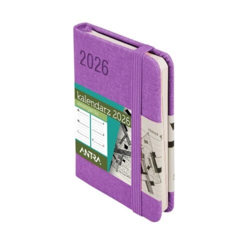 Kalendarz 2026 A7 Awangarda TDW fioletowy